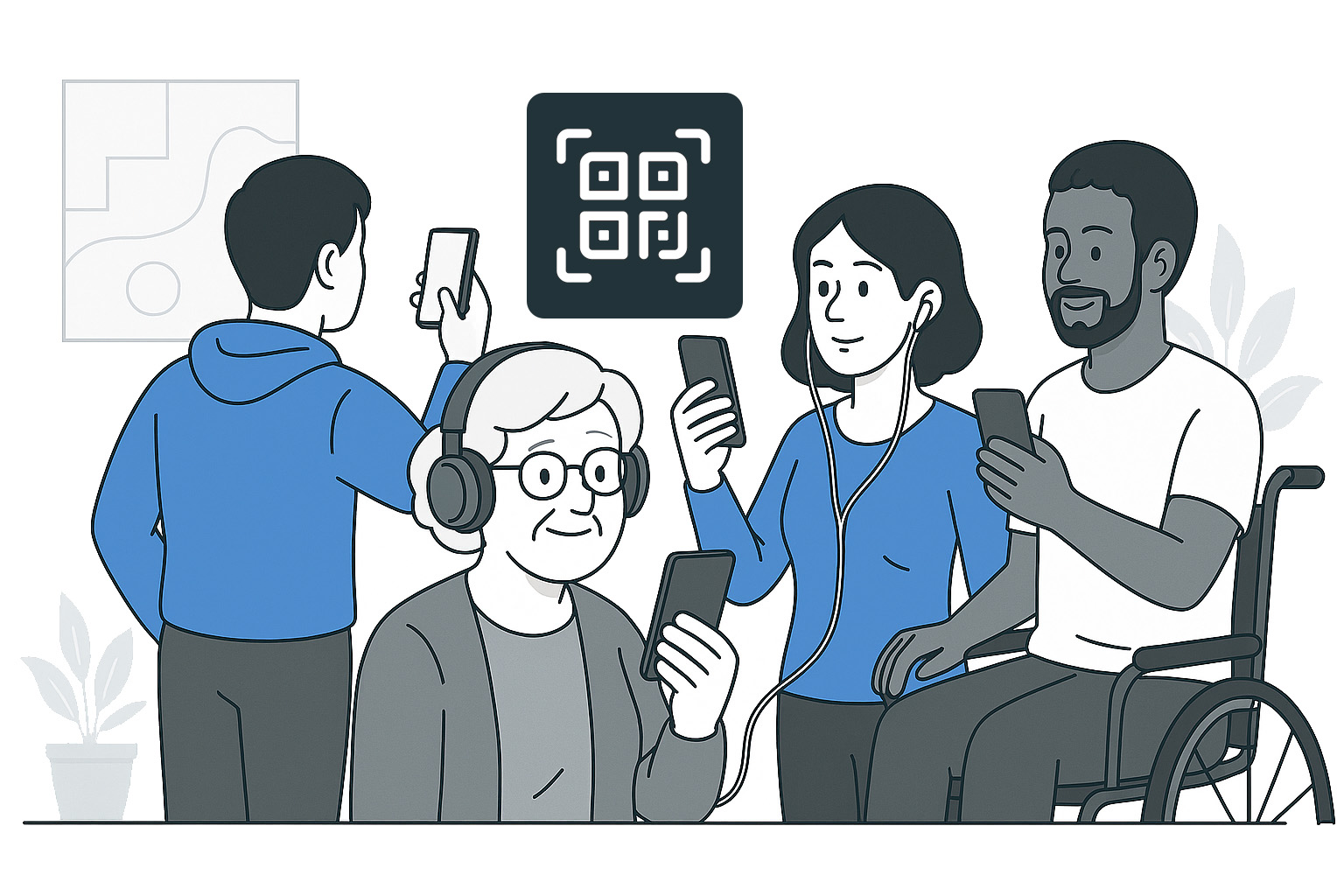 QR code scannen voor audio tour toegang