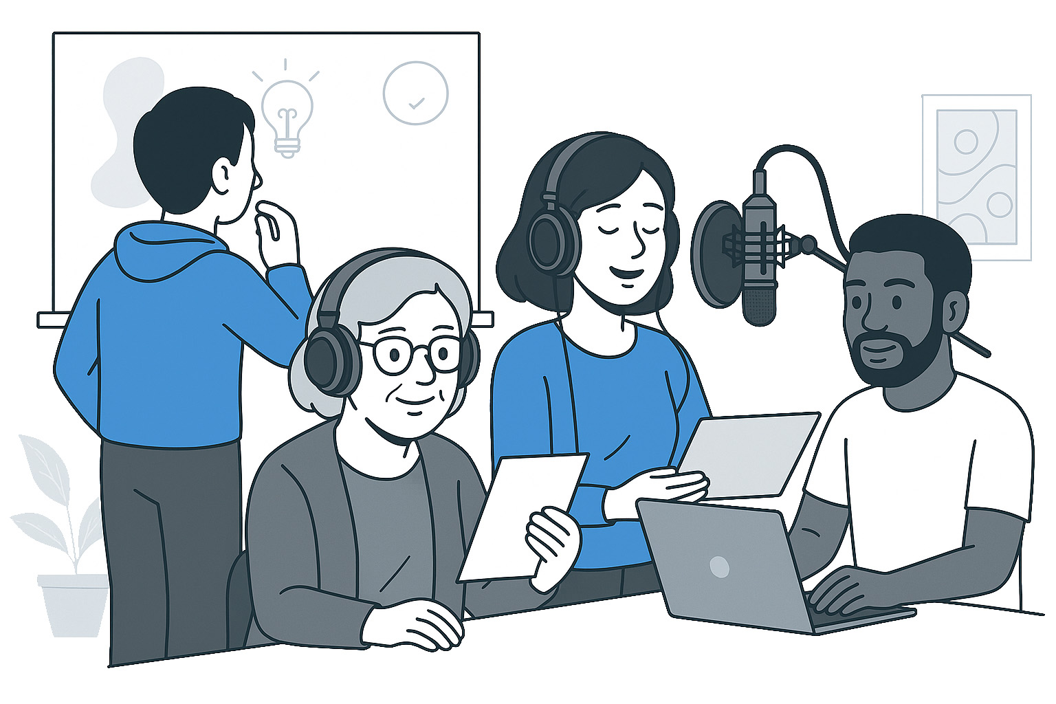 Professionele audio tour opname in museum